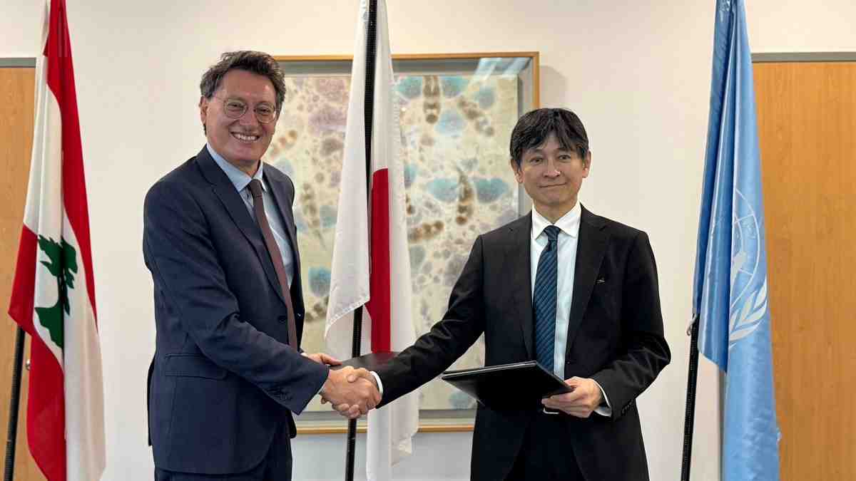 Ambassador Kenji Yokota of Japan and Mr. Paolo Fontani, Director of the UNESCO Regional Office in Beirut.