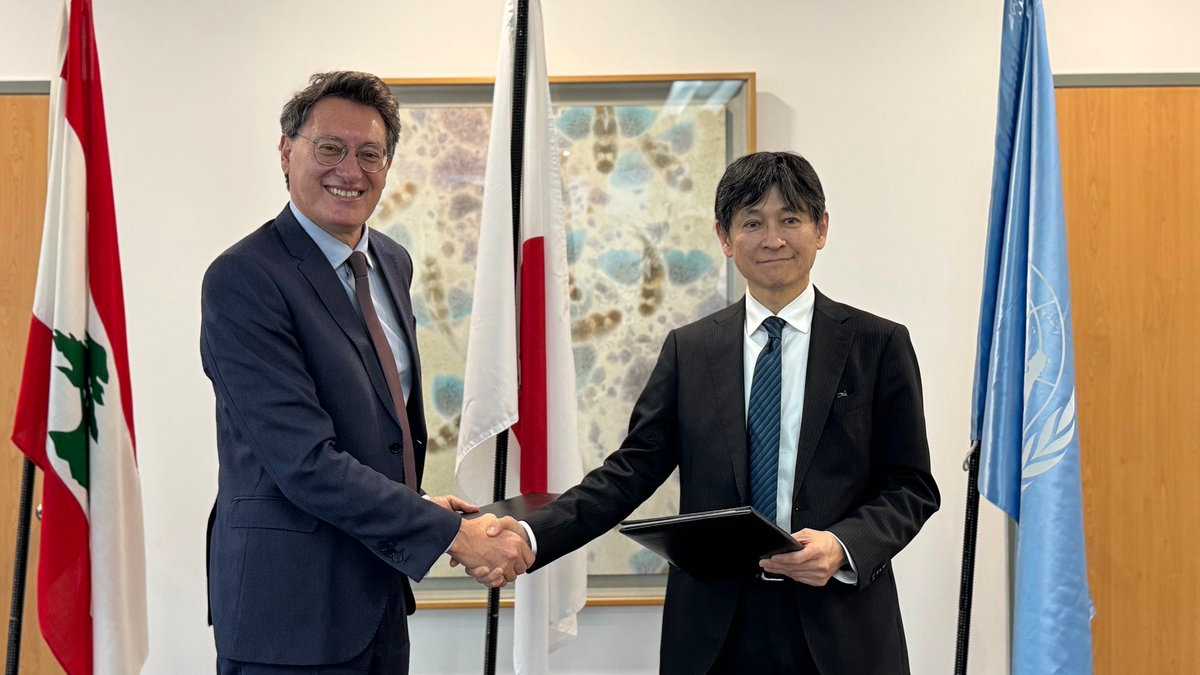 Ambassador Kenji Yokota of Japan and Mr. Paolo Fontani, Director of the UNESCO Regional Office in Beirut.