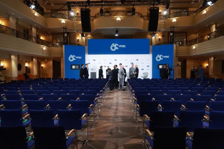The Munich Security Conference stage The Munich Security Conference stage