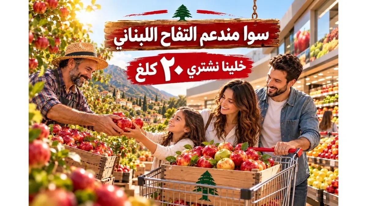أطلقت وزارة الزراعة اللبنانية حملة وطنية تشجّع الأسر والشركات والبلديات ومنظمات المجتمع المدني على شراء التفاح اللبناني. أطلقت وزارة الزراعة اللبنانية حملة وطنية تشجّع الأسر والشركات والبلديات ومنظمات المجتمع المدني على شراء التفاح اللبناني.