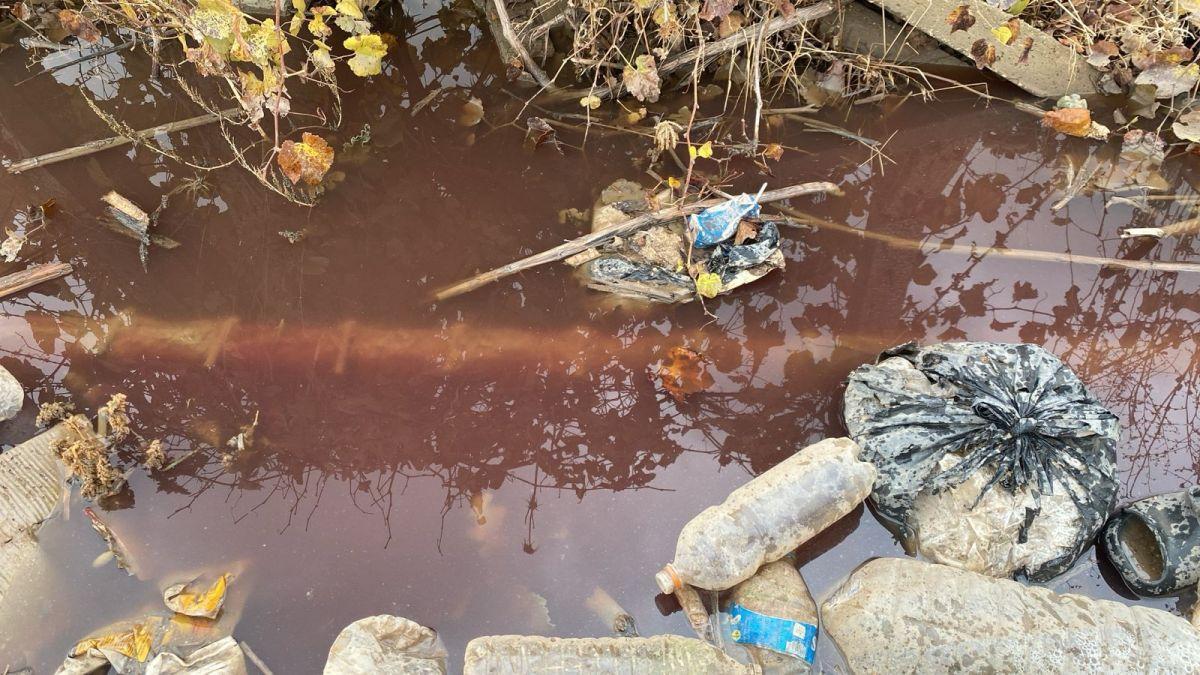 A section of the Litani River turned red in recent days near the town of Bednayel in the Bekaa Valley. (Source: L'Orient Today) A section of the Litani River turned red in recent days near the town of Bednayel in the Bekaa Valley. (Source: L'Orient Today)