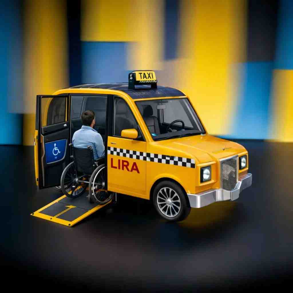 Lira Smart Taxi, Lebanon’s first domestically produced solar-powered smart electric taxi designed to promote sustainable public transportation and social inclusion.