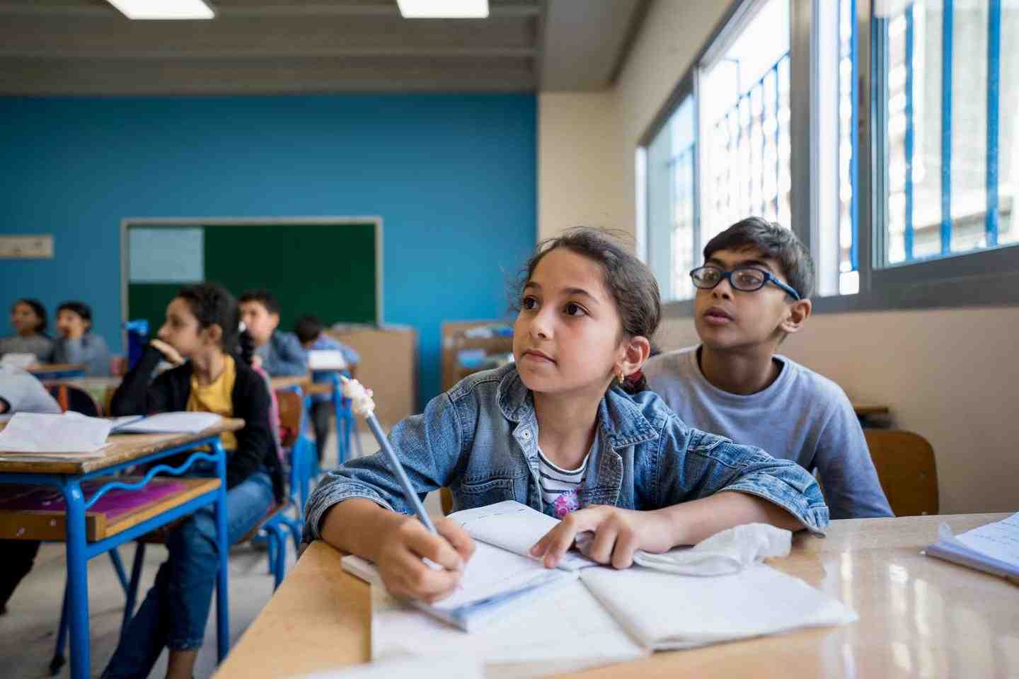 Students in Lebanon return to in-class learning. (Image Credit: UNICEF)