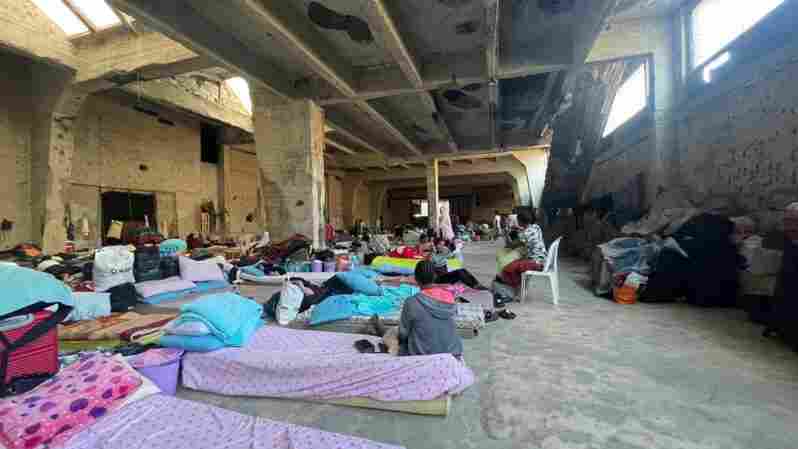 One of the shelter centers