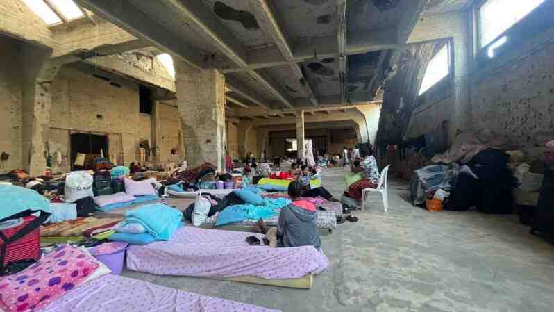 One of the shelter centers