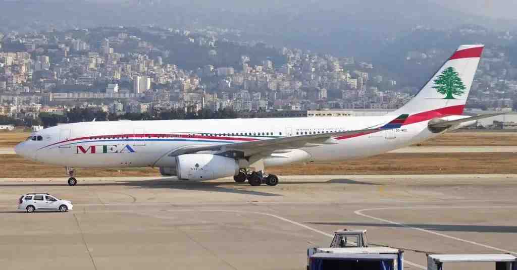 Middle East Airlines plane in Rafik Hariri Airport.
