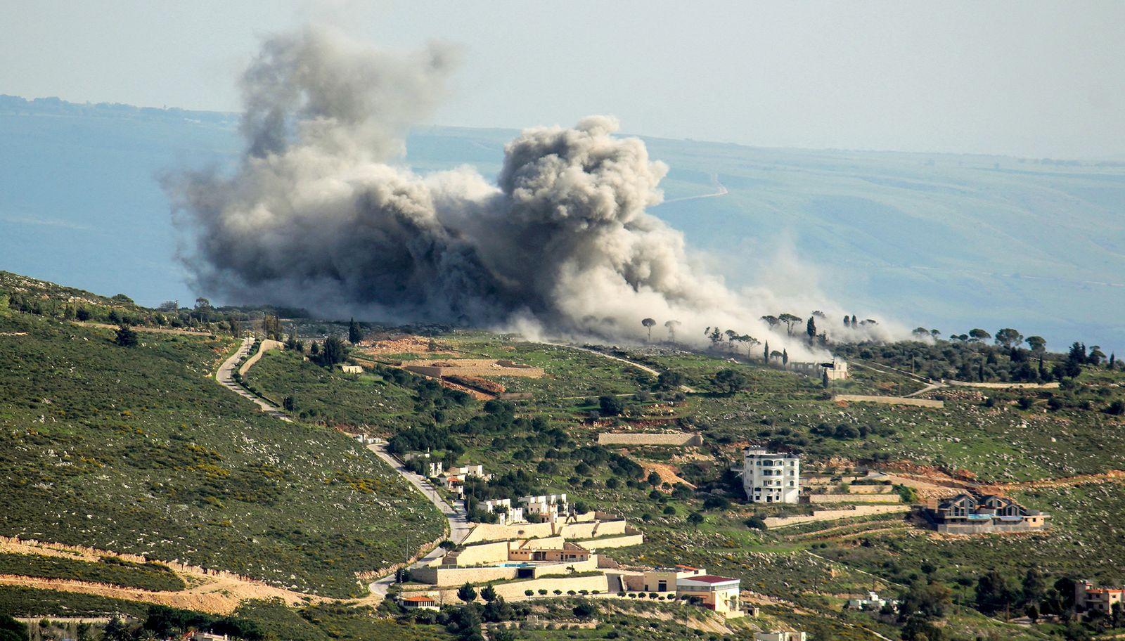 An Israeli airstrike targeted southern Lebanon An Israeli airstrike targeted southern Lebanon