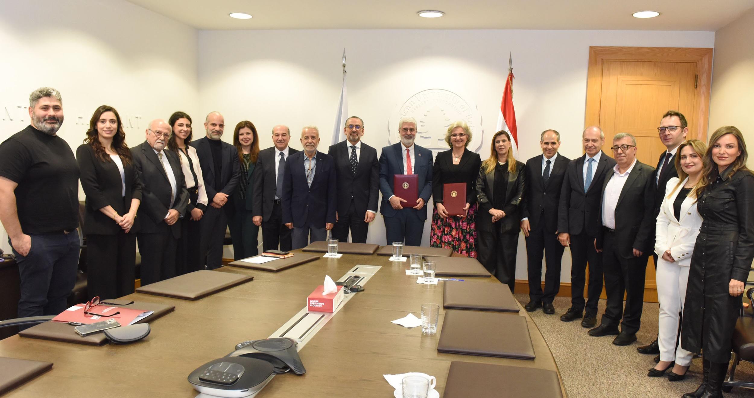 he signing ceremony, held at AUB, was attended by Dr. Rima Karami, minister of education and higher education, and Dr. Fadlo Khuri, AUB president. he signing ceremony, held at AUB, was attended by Dr. Rima Karami, minister of education and higher education, and Dr. Fadlo Khuri, AUB president.