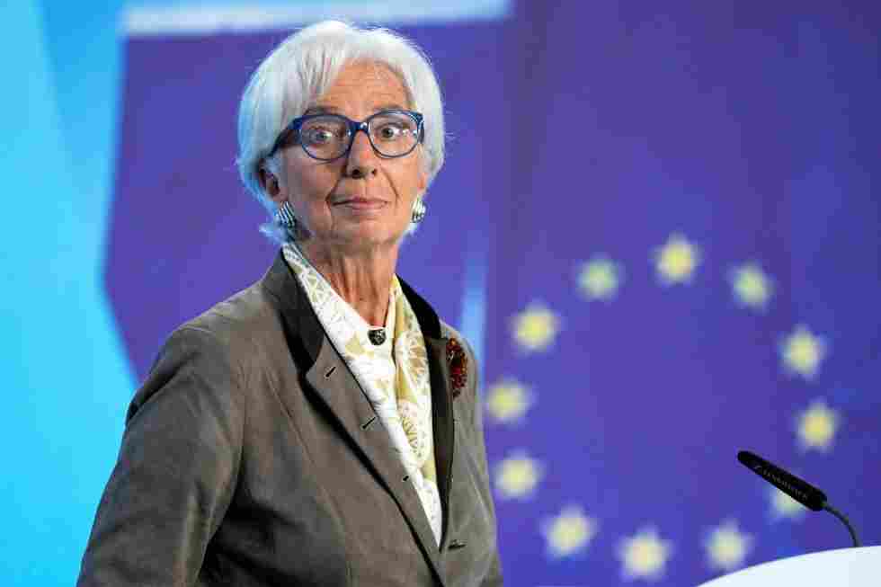 Christine Lagarde, President of the European Central Bank, during a press conference at the bank’s headquarters in Frankfurt, Germany. (Source: AP News)