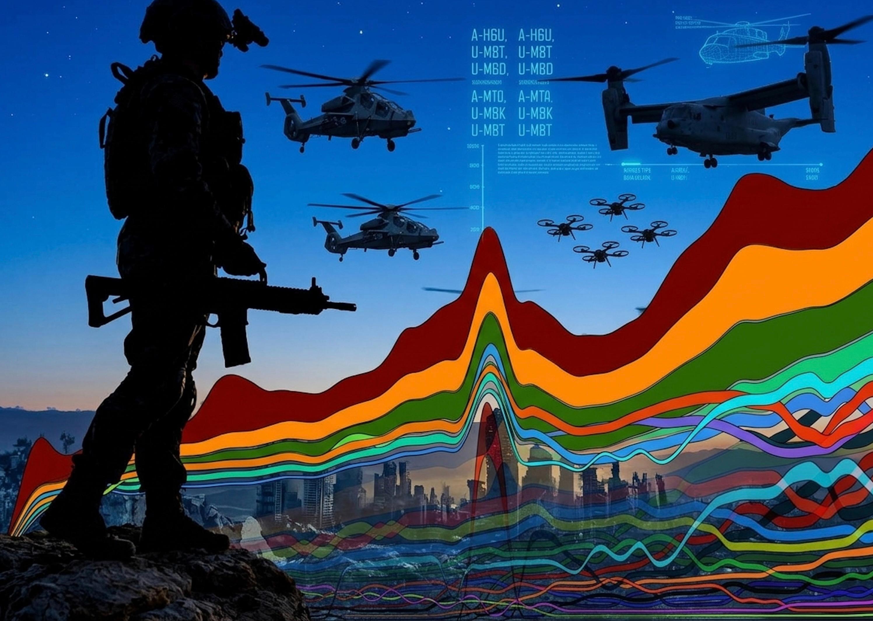 Over the past decade, global military spending has increased by more than 40 percent. Over the past decade, global military spending has increased by more than 40 percent.