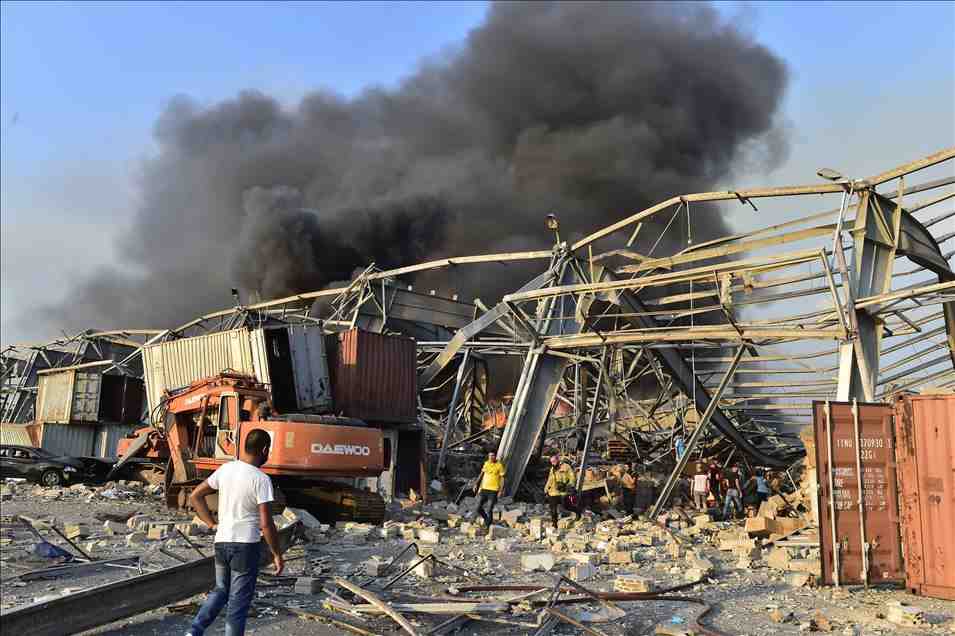 Damage in a building in Beirut after Israeli attacks. (Image Credit: Andolu Ajansi)