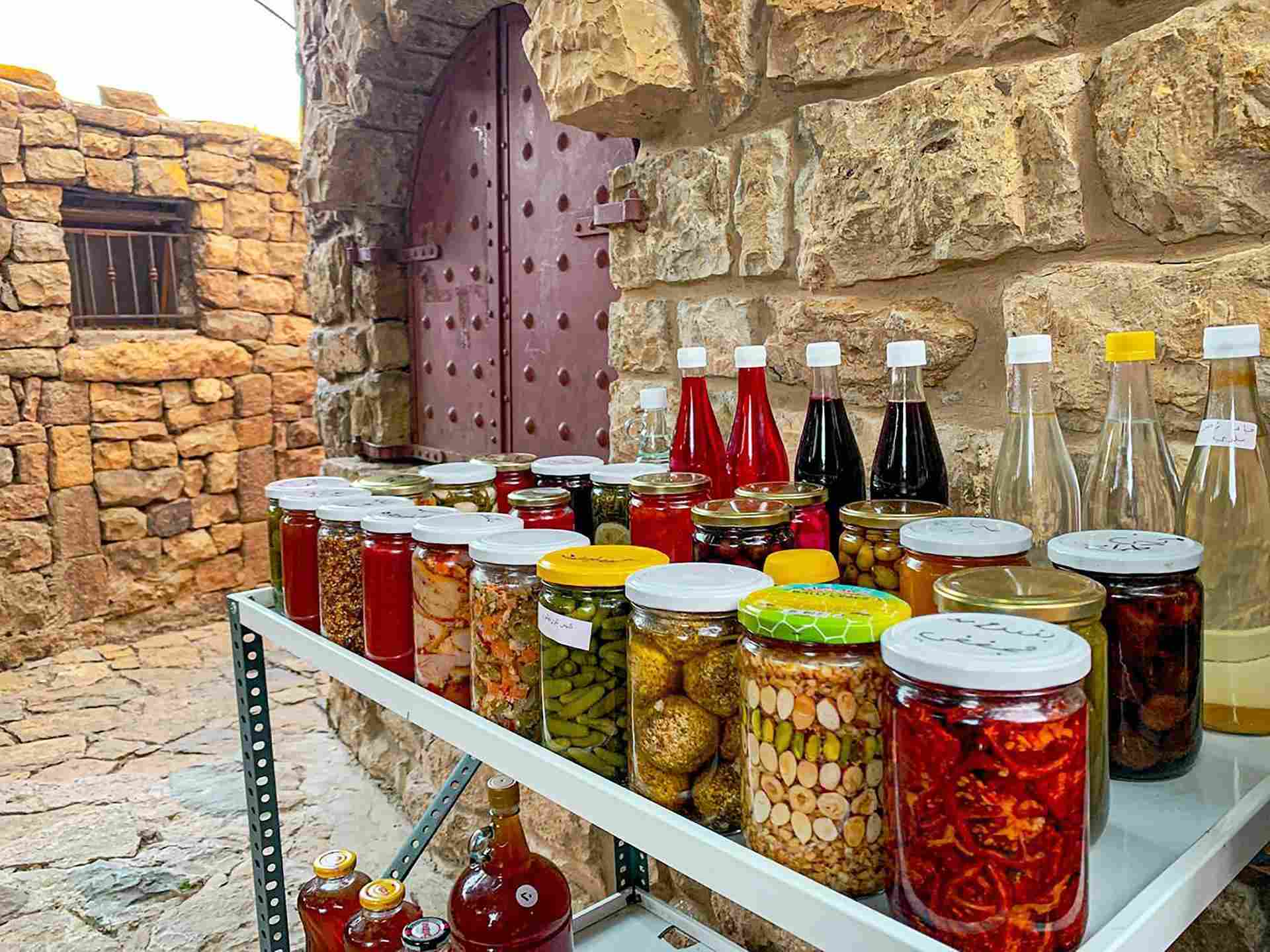 Traditional lebanese culinary products.