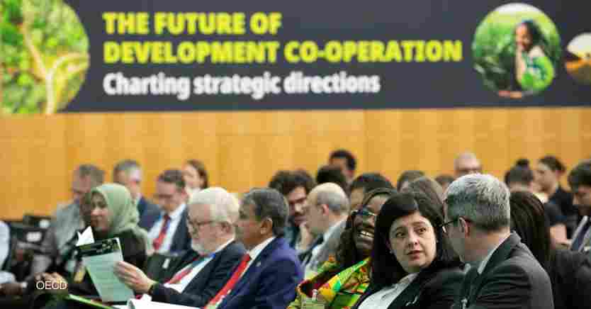A view of the audience during the morning session of the Future of Development Co-operation conference hosted by the Organisation for Economic Co-operation and Development from May 11 to 12. Photo by: OECD