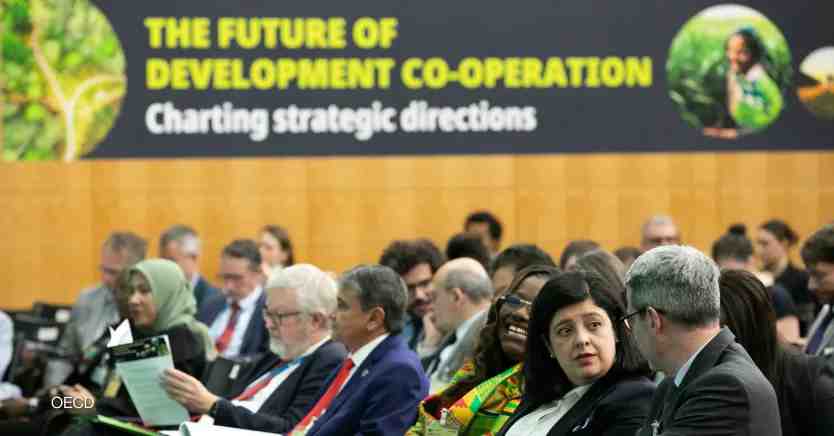 A view of the audience during the morning session of the Future of Development Co-operation conference hosted by the Organisation for Economic Co-operation and Development from May 11 to 12. Photo by: OECD